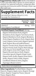 Garden of Life Organics Vitamin C Spray for Kids and Adults - Orange Tangerine,Vitamin C Supplement,Antioxidant for Immune Support and Skin Health,2 fl oz Liquid Drops,(Pack of 2)