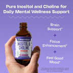 Inositol & Choline Liquid Drops – Vegan, Non-GMO, Easy-to-Take – Enhanced Absorption Inositol Supplement – Prenatal Vitamins for Women – Supports Cellular Health & Overall Wellness (Mixed Berry, 60ml)