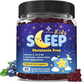 Kids Sleep Gummies Melatonin Free - with Magnesium Glycinate, Lemon Balm, L-Theanine & GABA - Calming Relaxation, Support Natural Sleep, Quiet Mind - Berry Flavor, Non-Habit Forming