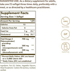 Solgar Double Strength Omega-3 700 mg, 120 Softgels - Fish Oil Supplement - Support for Cardiovascular, Joint & Cellular Health - Contains EPA & DHA Omega 3 Fatty Acids - Gluten Free - 120 Servings