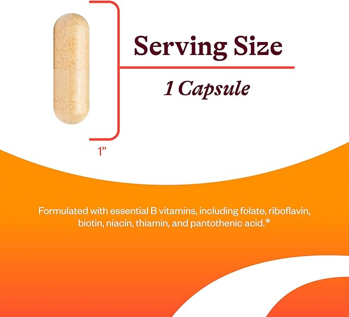 Seeking Health B Complex Plus - Vitamin B Complex Supplement with Choline & Riboflavin - Supports Brain Health, Digestion, & Energy - 100 Capsules