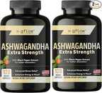 Ashwagandha Supplements for Women and Men | Sleep, Mood and Energy Support | Extra Strength, Vegan Friendly, Non-GMO, Made in USA - Pack of 2