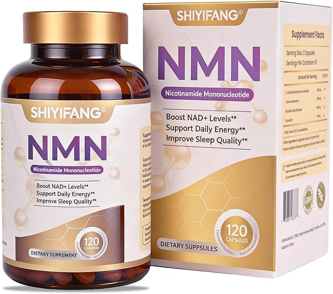 NMN Supplement 600mg, NMN for Cell, Energy, Sleep Support, Anti-Aging & Longevity for Men & Women, 120 Capsules