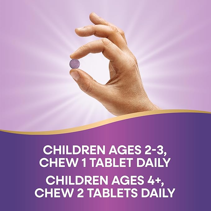 Nature's Way Sambucus Elderberry Immune Chewable for Kids, Ages 2+, Immune Support*, Vitamin C, Zinc, with Superfood Antioxidants(1), Gluten Free, 40 Chewable Tablets (Packaging May Vary)