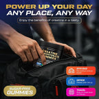 KUKALY Creatine Monohydrate Gummies for Men & Women, 9000MG Creatine Gummies Sugar Free with L-Taurine, BCAA 2:1, B12 B6 for Boost Strength, Focus & Endurance, Vegan, Non-GMO, Blueberry 120*2 Bottle
