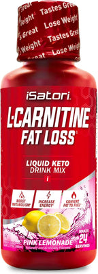 iSatori L-Carnitine 1500, Triple-Blend Liquid L Carnitine Supplement, with Acetyl & Tartrate, Stimulant Free Energy, No Calories, Sugar or Gluten, Keto-Friendly, Pink Lemonade (24 Servings)