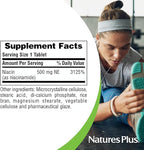 NaturesPlus Niacinamide - 500 mg, 90 Tablets - High Potency Vitamin B3 Supplement - Vegetarian, Gluten Free - 90 Servings