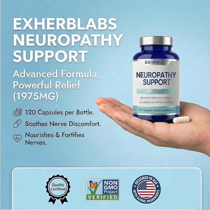 Nerve Savior for Neuropathy Supplements, with 600 mg Alpha Lipoic Acid, Neuropathy Pain Relief for Feet, Hands and Joints, Overall Nerve Health Support, 120 Capsules,01
