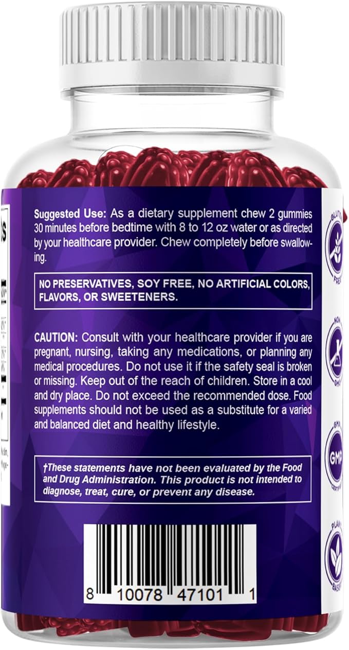 Vitamatic Melatonin 20mg Gummies for Adults, 30 Servings - 60 Count - Non-Habit Forming Supplement