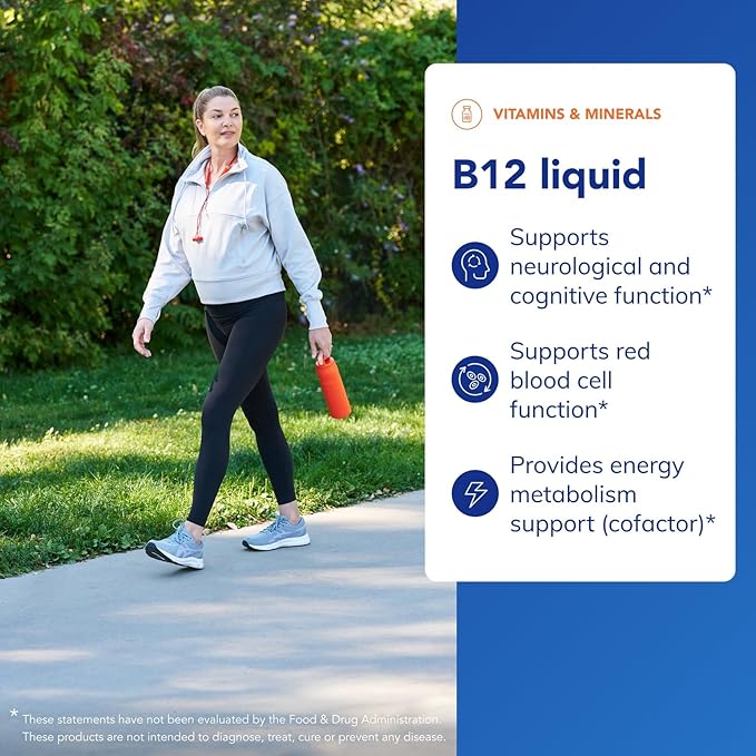Pure Encapsulations B12 Liquid | 1,000 mcg Vitamin B12 (Methylcobalamin) Supplement to Support Nerves, Immune Health, Energy, and Cognitive Function* | 1 fl. oz.