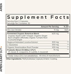 Amen Leaky Gut Supplement - Advanced Formula with Bioavailable L Glutamine, Zinc, Turmeric, DGL Licorice Root - Marshmallow Root - Probiotics & Fermented Prebiotics - Vegan, Non-GMO - 90 Capsules