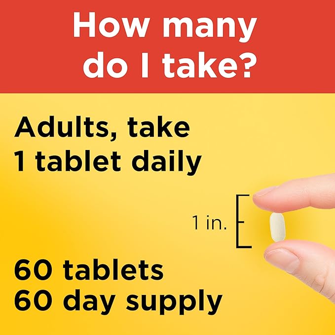 Nature Made Super C, Vitamin C and Zinc with Vitamin D3, Dietary Supplement for Immune Support, 60 Tablets, 60 Day Supply