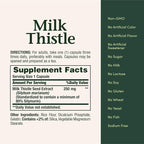 Nature's Bounty Milk Thistle Capsules, Traditionally Used for Liver Health, Herbal Supplement, 250 mg per Serving, 200 Count (Pack of 2)