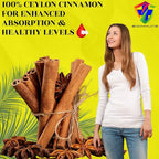 Berberine Supplement Synergistically Enhanced Potency, Ceylon Cinnamon for Enhanced Absorption & Synergistic Effects for Healthy Levels