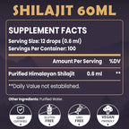 Shilajit Resin Organic Liquid Supplement, Shilajit Himalayan Organic, Liquid Vitamins for Women and Men, 85+ Trace Minerals, Alternative to Resin & Capsules, Energy & Immune Function, Vegan, 120 ml