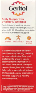 Geritol Liquid Energy Support B-Vitamins,12 Fl Oz (Pack of 2)