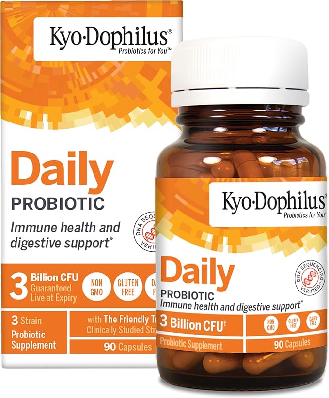 Kyolic Kyo-Dophilus Daily Probiotic, Immune Health & Digestive Support*, 90 Capsules