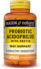 Mason Natural Acidophilus with Pectin Capsules, Digestive Aid - 100 Ea