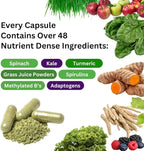 Paradise Herbs Earth's Blend Once Daily Multivitamin, No Iron, 48 Organic Superfoods, Probiotics, Antioxidants, Vitamins A, B12, C, D, K2, 30 Count