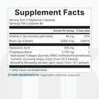 Micro Ingredients Hyaluronic Acid Complex, 240 Vegetarian Capsules | with Collagen, MSM, Vitamin C, Biotin, Turmeric & Boswellia | Non-GMO, Filler-Free, cGMP Manufactured & Lab Tested