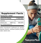 NaturesPlus Shot-O-B12 - 30 Softgels - 5000 mcg - Supports Energy & Immune Health - Gluten Free - 30 Servings