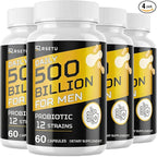Probiotics for Men, 500 Billion CFUs & 12 Strains Mens Probiotic with Turmeric Cranberry, Goji, Gut Health for Men, for Digestive Health, Gut, Bloating & Gas, Immune, Energy Support, 120-Day Supply