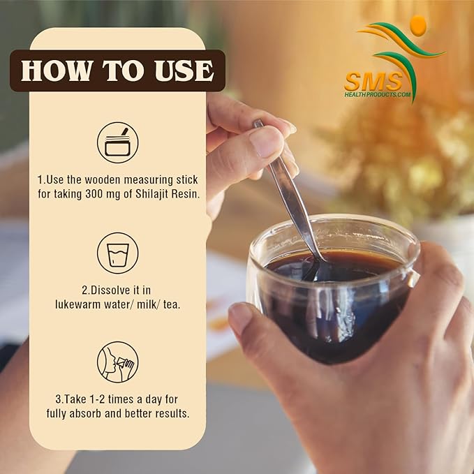 Shilajit Himalayan Resin - Gold Grade 100% Pure Shilajit with Fulvic Acid & 85+ Trace Minerals Complex for Energy & Immune Support - 50g