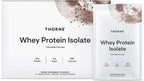 THORNE - Whey Protein Isolate - Balanced Amino Acids Profile with BCAAs - 21 Grams of Easy to Digest Whey Protein Powder - NSF Certified for Sport - Chocolate - Gluten & Soy-Free - 14 Packets