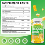 2 Pack L-Methylfolate 15 mg Gummies with Methyl B12, Methylated B1, B2, B6, Active 5-MTHF & High Absorption - Supports Brain Health & Immune System, Pineapple Flavor, 120 Count