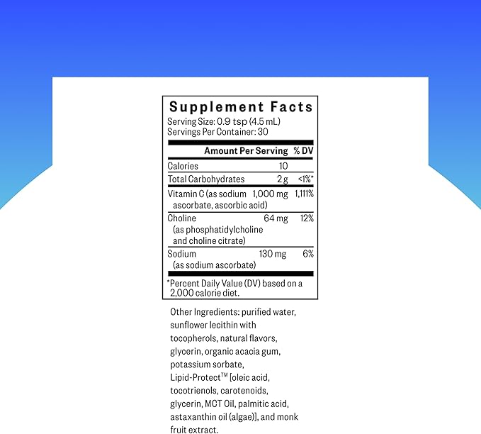 Optimal Liposomal Vitamin C - Lemon Zest | Non-Soy Non-GMO | 1,000 mg Liposomal Vitamin C per Serving |5 oz | 30 Servings
