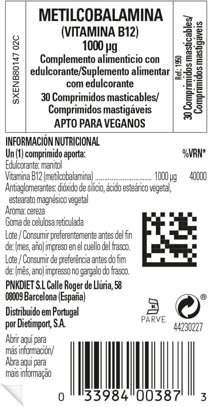 Methylcobalamin (Vitamin B12) 1000 mcg Solgar 30 Nugget