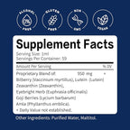 Bilberry Extract Supplement for Eye Health, 6-in-1 Herbal Formula Liquid Drops to Support Eye Strain, Dry Eyes, and Vision Health, Blend with Lutein Zeaxanthin & Eyebright Herb. 2oz