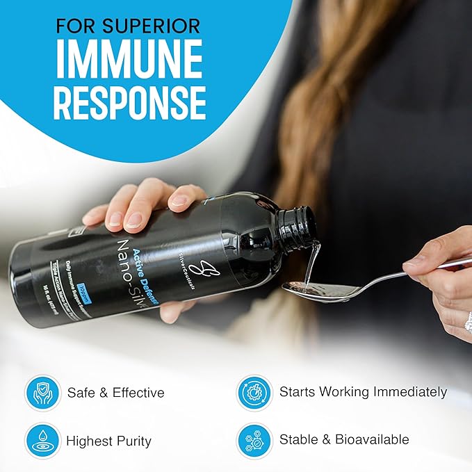 Colloidal Silver w/Nano Technology - 10ppm 16oz - 8X More Effective - Natural Immune Support - Save the Sick Days - Ages 5 & Up - Outperforms Higher PPM Silvers - No Taste & Smell - 3rd Party Tested