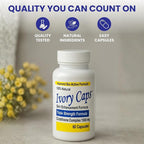 Ivory Caps Glutathione Complex 1500mg – Triple Strength Skin Enhancement Formula with Alpha Lipoic Acid & Milk Thistle – High Potency Glutathione Capsules – Vegan, Non-GMO – 60 Capsules x 3 Bottles