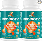 Probiotics for Women & Men - 300 Billion CFU, 24 Strains Probiotic + 15 Organic Herbs Prebiotics Blend, for Overall Digestive Gut Health, Immune, Constipation & Bloating, Shelf Stable - 4 Month Supply