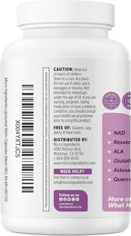 Micro Ingredients Liposomal NAD+ Ultimate Complex 1,000mg | 120 Veggie Capsules | NMN Pathway Formula | 10-in-1 with Resveratrol, Glutathione, & Astaxanthin | NAD Supplement for Women & Men