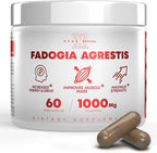 Testosterone Booster for Men with Fadogia Agrestis 1000mg Per Serving - Improve Natural Testosterone production, Increase Energy and Muscle Growth - Testosterone Supplement for Men (60 Capsules)