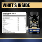 NAD Supplement,1500mg NAD+ Supplement with Resveratrol,Nicotinamide,Quercetin,CoQ10,Support Energy & Repair, Vitality,Non-GMO, No Fillers(110 Capsules)