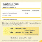Lutein 20 mg Eye Care Supplement - Vision Support, Macular Wellness & Antioxidant Activity - Non-GMO & Gluten Free - 60 Vegan Capsules - 1 Capsule per Day, 2 Month Supply