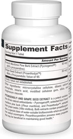 Source Naturals Pycnogenol & Grape Seed Extract 100 mg Dietary Supplement - 60 Tablets