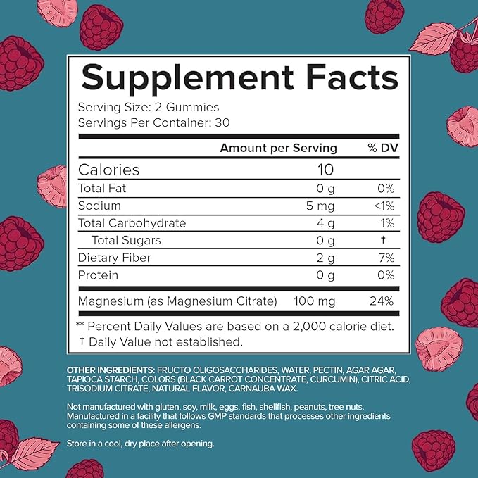 Sugar Free Calm Magnesium Citrate Gummies 100 mg - High Absorption Calming Magnesium Citrate Gummy for Adults & Kids to Support Sleep, Stress Relief, Heart Health, Nerves, Muscles & Bones
