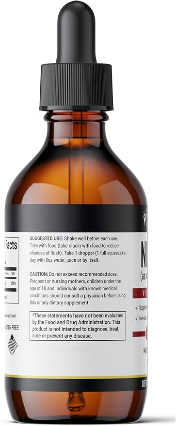 The Healthy Life 4 ME Vitamin B3 Niacinamide Liquid | 20mg Serving 60 Days Supply | Vitamin B Liquid Drops | 2oz Clear
