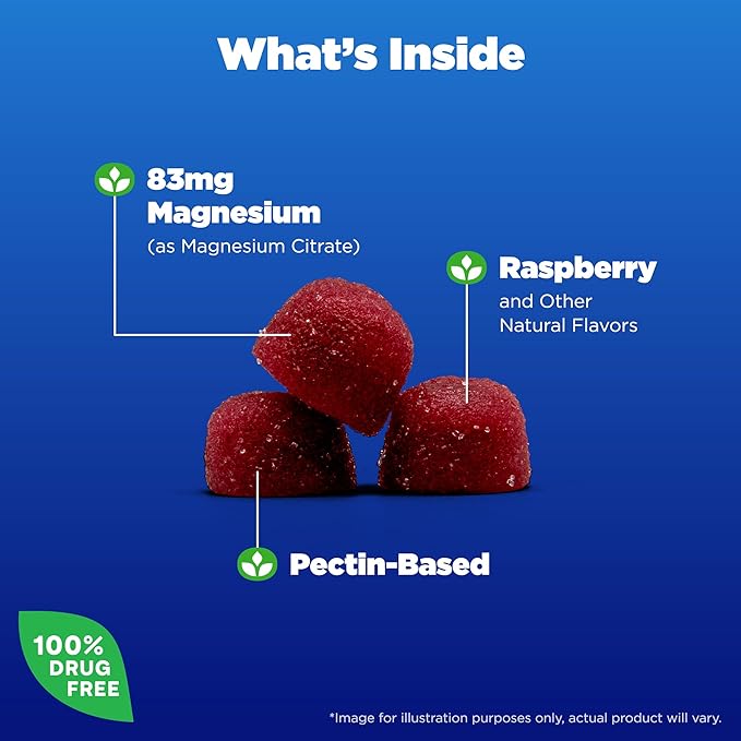 Natrol Kids Magnesium Citrate Gummies, Gently Calm & Relax Little Minds and Bodies, Plus Support Healthy Muscle Relaxation and Function, 30 Razzilicious Gummies, Up to a 30 Day Supply, (Pack of 2)