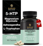 Serotonin Support Supplement – Helps Boosts 5HTP, Serotonin & Cortisol Levels, Herbal Blend – Promotes Positive Mood, Calmness, Stress Relief | Happy Mood & Brain Support | 60 Capsule