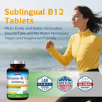 Innate Vitality Vitamin B12 5000mcg, Sublingual, Vegan Methylcobalamin, Fast Dissolve Tablets, Natural Pineapple Flavor, Supports Energy Production & Healthy Nervous System, 90 Tablets