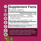 Maca Root Capsules for Women - Potent Herbal Supplement with Female Enhancing Blend of Red Yellow & Black Maca Root - Non-GMO Certified Vegan and Gluten-Free with No Artificial Colors - 120 Count