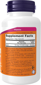 NOW Foods Supplements, Biotin 10 mg (10,000 mcg), Extra Strength, Energy Production*, 120 Veg Capsules, (Pack of 2)