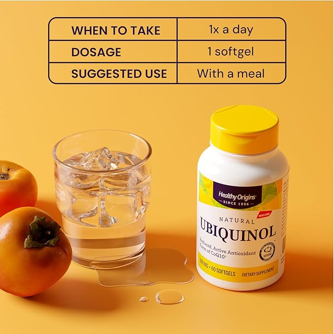 Healthy Origins Ubiquinol (Active Form of CoQ10), 300 mg - Ubiquinol Supplements for Heart Health & Antioxidant Support - Gluten-Free & Non-GMO Supplement - 30 Softgels
