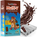 YUM-V'S Kids Multivitamin Chocolate Bears for Immune & Bone Support – 16 Kids Vitamins & Minerals with A, B Complex, Magnesium & Zinc – Daily Toddler Vitamins in Milk Chocolate – 60 Count, Pack of 1