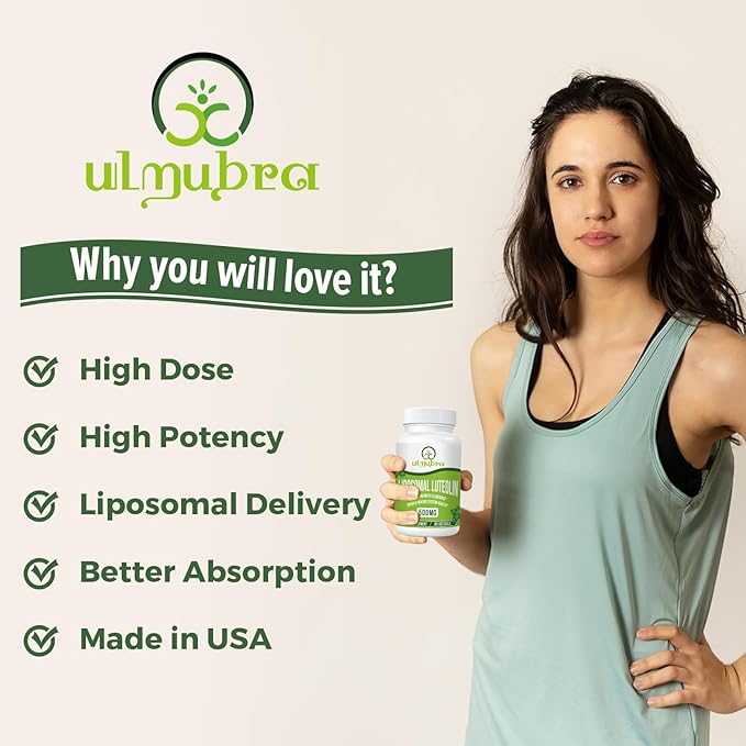 Liposomal Luteolin 500MG, Maximum Absorption, Potent Flavonoid, 60 Softgels, Luteolin Supplement, Non-GMO, Gluten Free